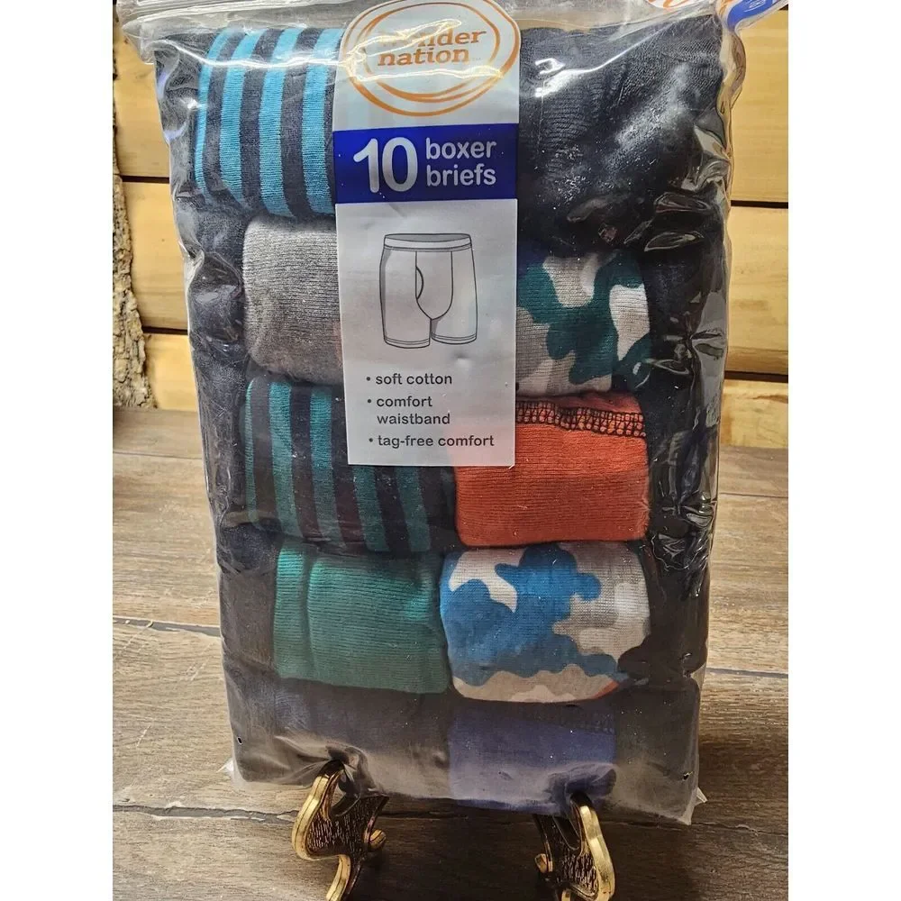 Boy's Boxer Briefs 10-Pack XXL/ XXG (18)‎  Boys Boxer Briefs Wonder Nation Brand